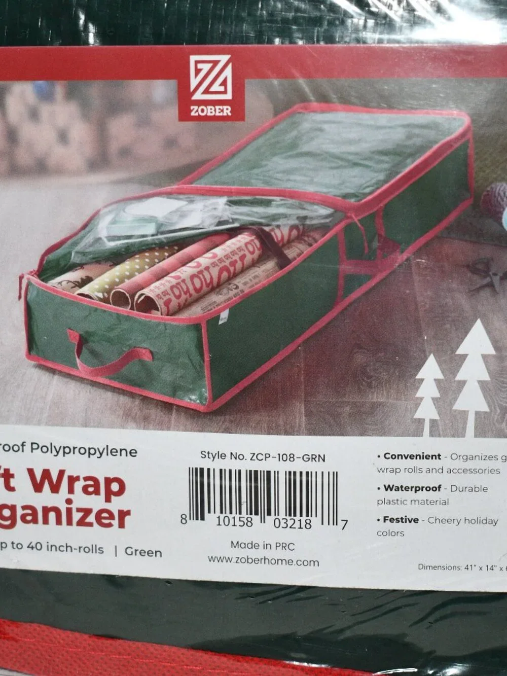 ZOBER Gift Wrap Storage Organizer, 40